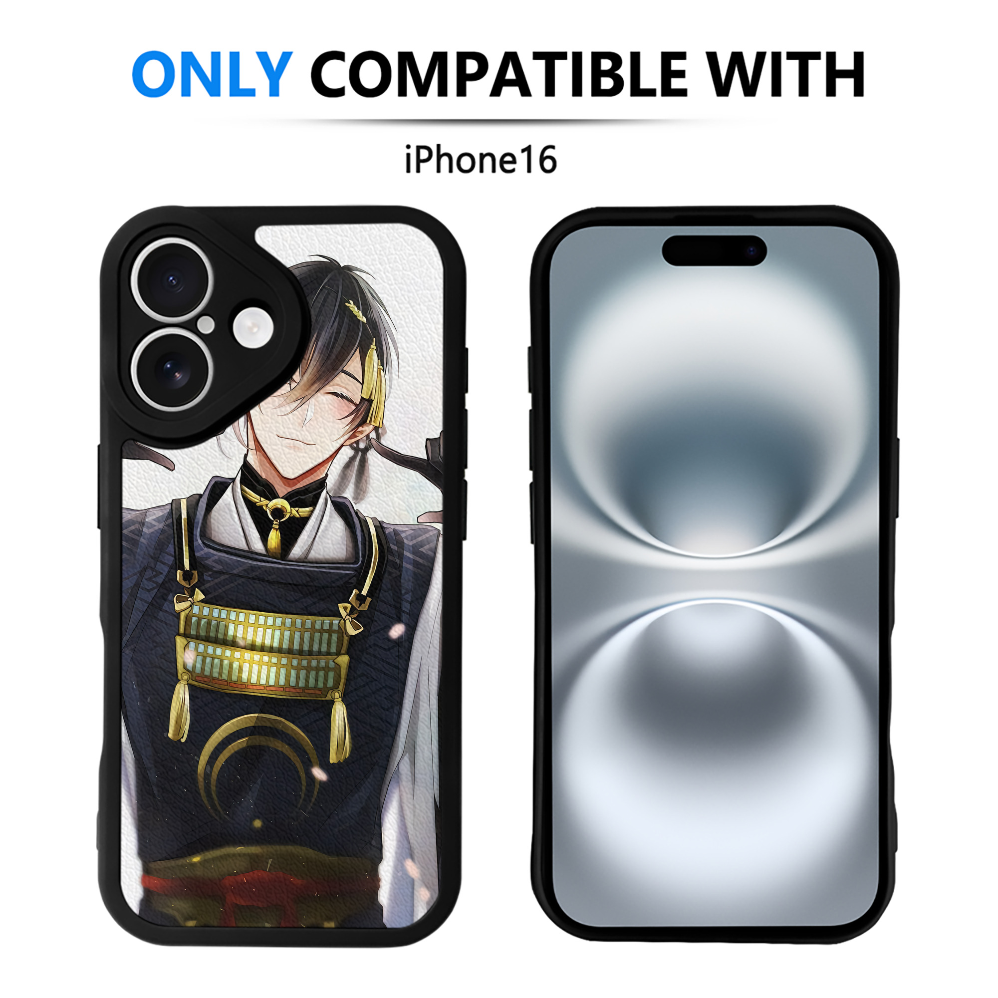 （画像用） 刀剣乱舞 Touken Ranbu 【iPhone 16シリーズ対応】シリコンスマホケース（レザー調） 材質：シリコン